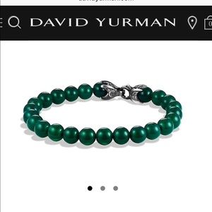 Green onyx men’s David Yurman bracelet